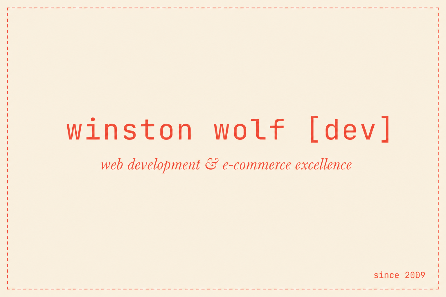 Winston Wolf Dev | web development & E-Commerce Excellence